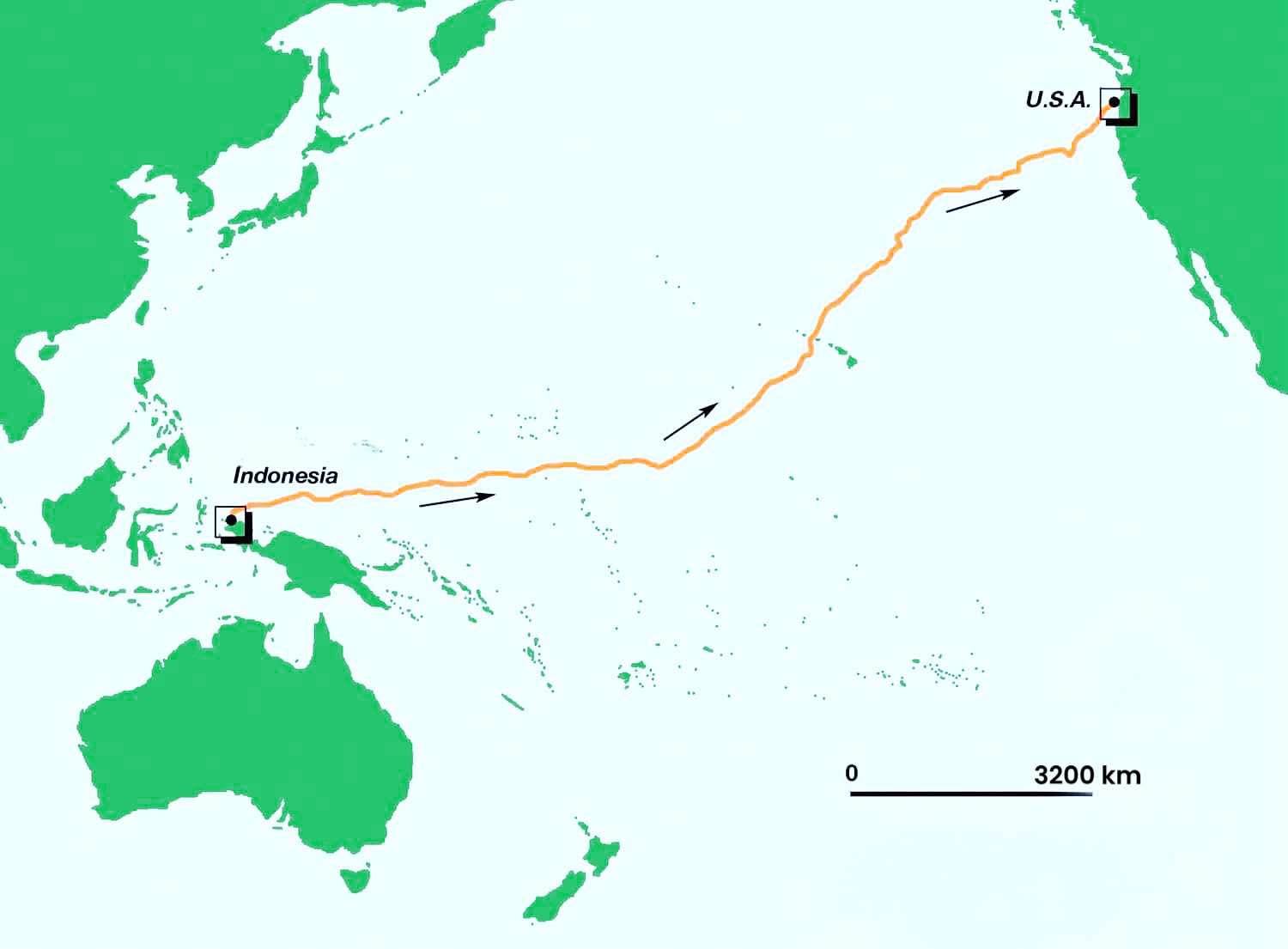 Kort over stillehavet 
